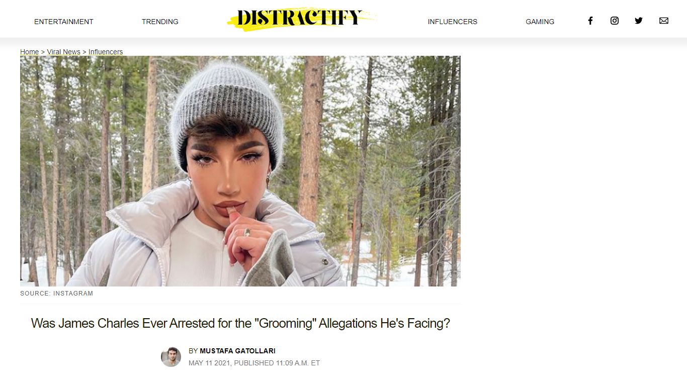 Did James Charles Get Arrested for Allegedly Grooming an ... - Distractify