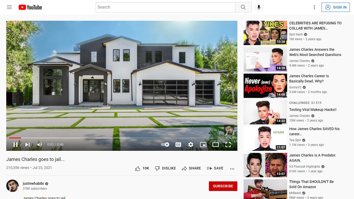 James Charles goes to jail... - YouTube