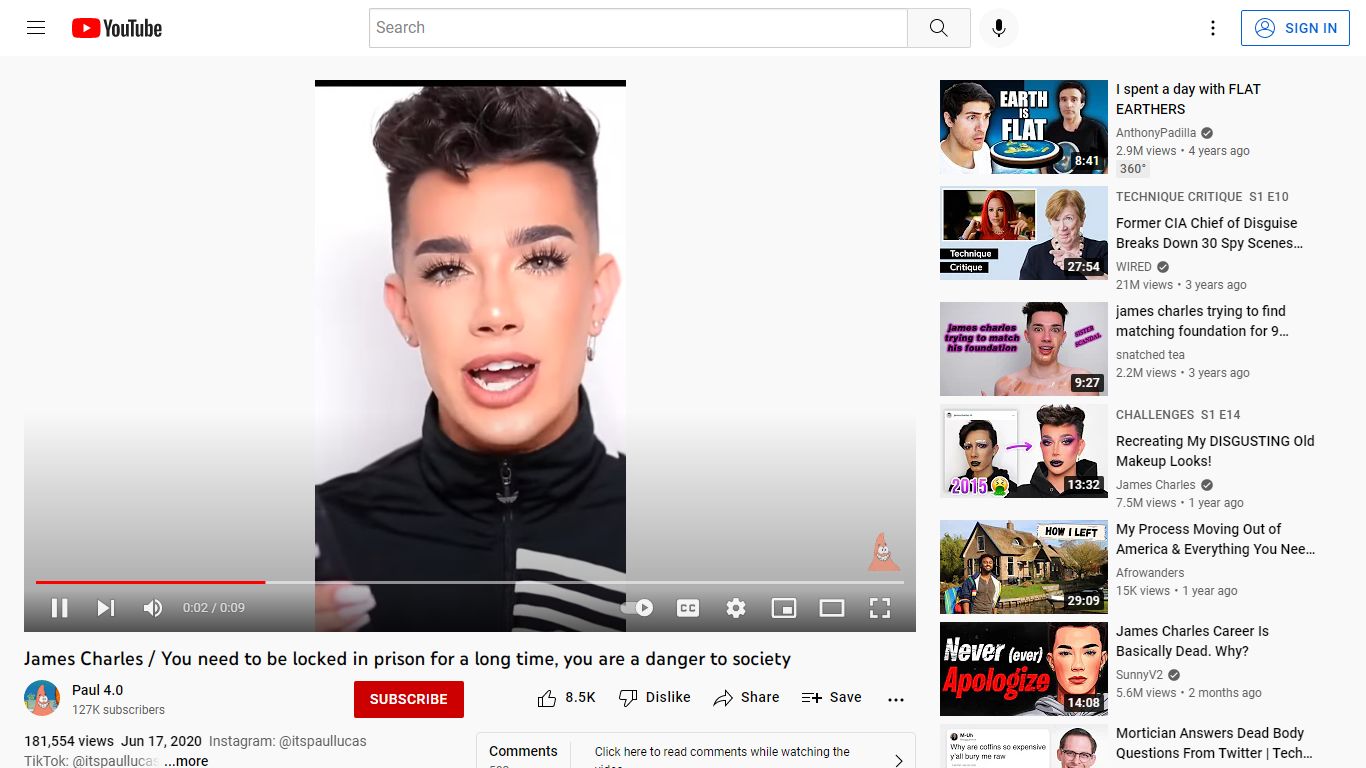 James Charles / You need to be locked in prison for a long ... - YouTube